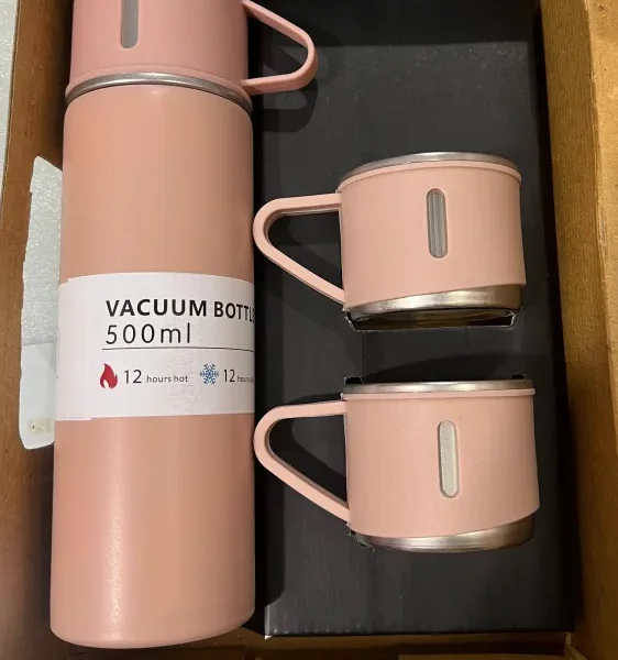 Vacuum flask stainless steel (500 ml flask) (12 hours hot and cold) (P-1898)